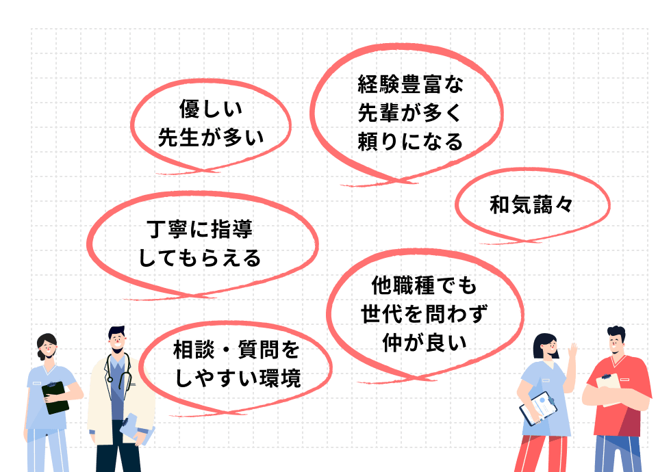 丁寧に指導してもらえる、経験豊富な先輩が多く頼りになる